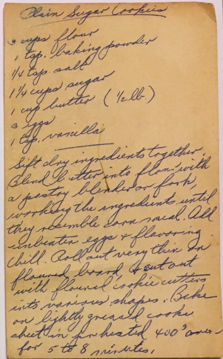Grandma Jessie’s Sugar Cookie Recipe